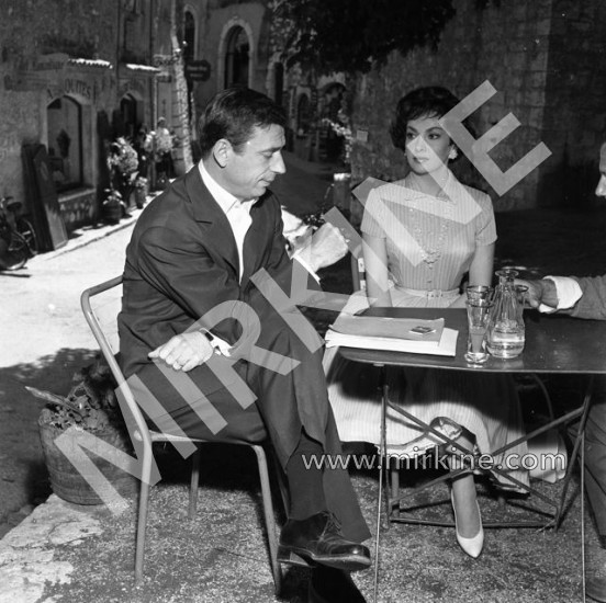 Yves Montand / Gina Lollobrigida, St Paul de Vence, 1958